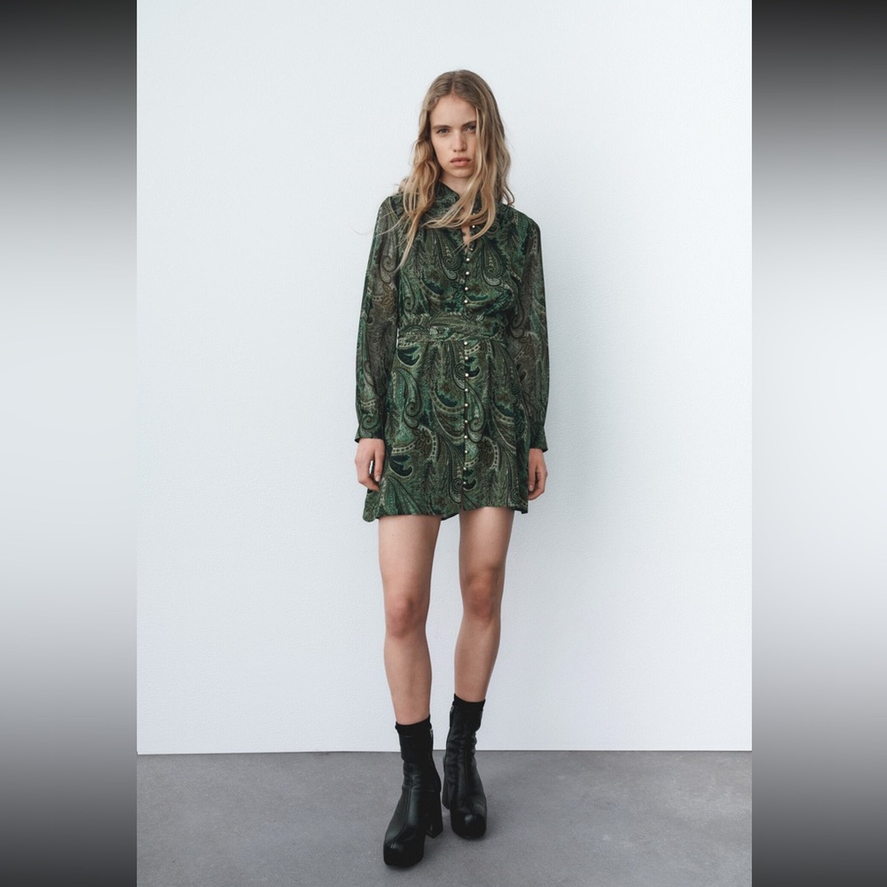 Printed Shirt Dress